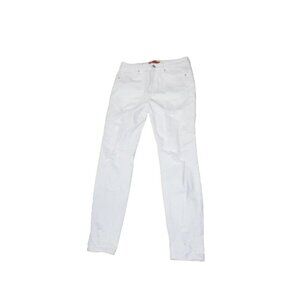 Wax Jean Size 11/30 White Skinny STRETCH Distressed Denim Jeans